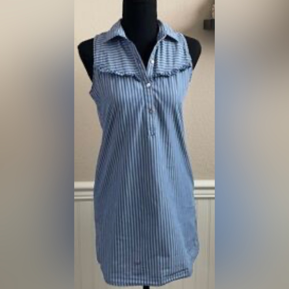 Abercrombie & Fitch Blue Button Down Tunic